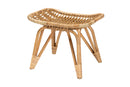 Reina Natural Brown Rattan Footstool Baxton