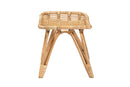 Reina Natural Brown Rattan Footstool Baxton