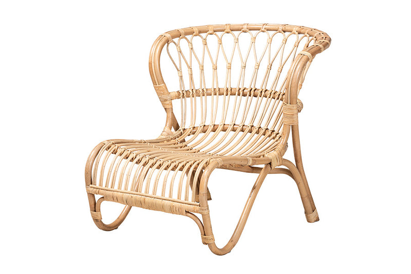 Adalwin Natural Brown Rattan Accent Chair Baxton