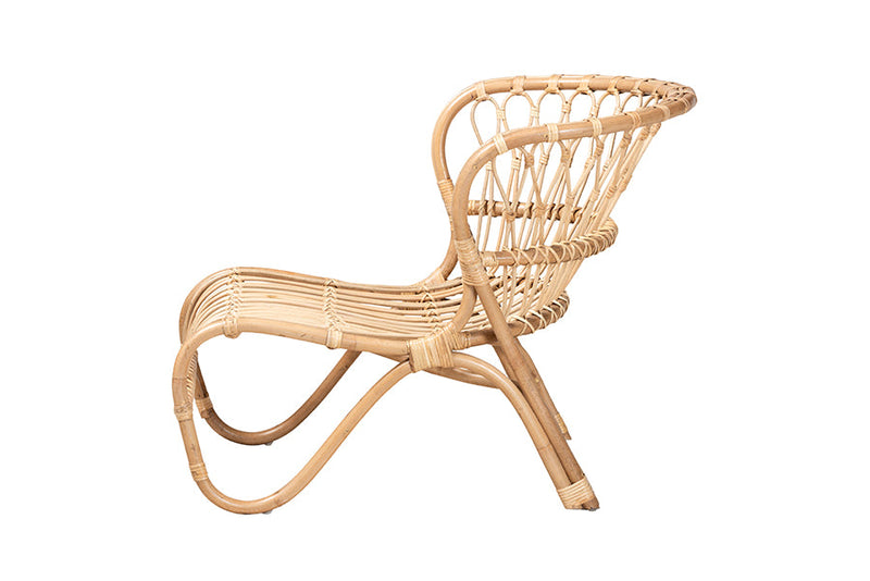 Adalwin Natural Brown Rattan Accent Chair Baxton