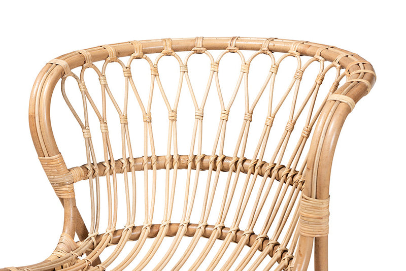 Adalwin Natural Brown Rattan Accent Chair Baxton