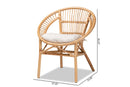 Carver Natural Brown Rattan Dining Chair Baxton