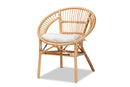 Carver Natural Brown Rattan Dining Chair Baxton
