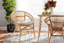 Carver Natural Brown Rattan Dining Chair Baxton