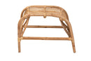 Melodie Modern Bohmenian Natural Brown Antique Rattan Footstool Baxton