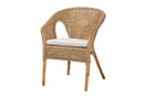 Agnes Natural Brown Antique Rattan Dining Chair Baxton