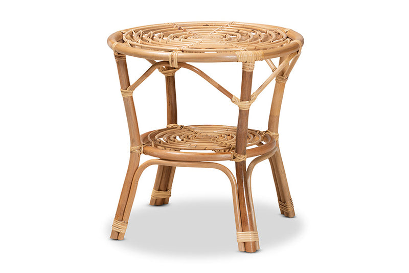 Dauphine Natural Brown Rattan 3-Piece Living Room Set Baxton