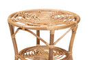 Ramona Natural Brown Rattan Coffee Table Baxton