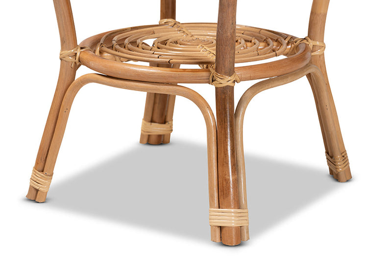 Ramona Natural Brown Rattan Coffee Table Baxton
