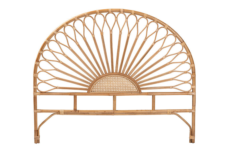 Drucilla Natural Rattan Queen Size Standalone Headboard Baxton