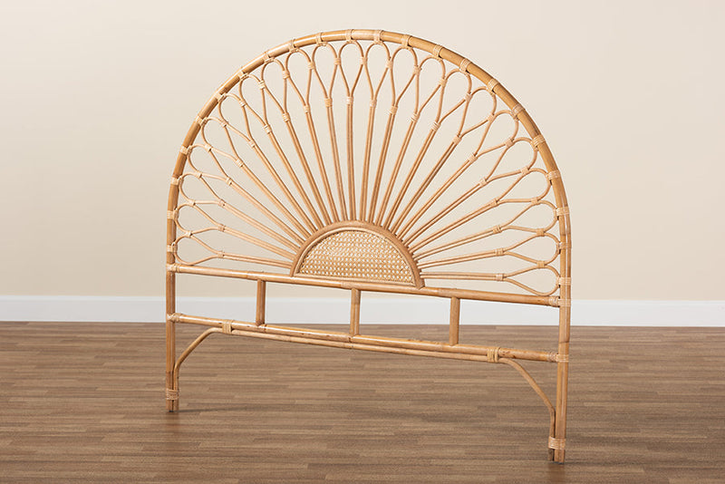 Drucilla Natural Rattan Queen Size Standalone Headboard Baxton
