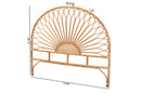 Drucilla Natural Rattan King Size Standalone Headboard Baxton