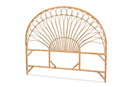 Padilla Natural Brown Rattan Queen Size Standalone Headboard Baxton