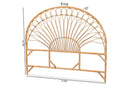 Padilla Natural Brown Rattan Queen Size Standalone Headboard Baxton
