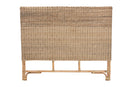 Mona Natural Rattan Queen Size Standalone Headboard Baxton