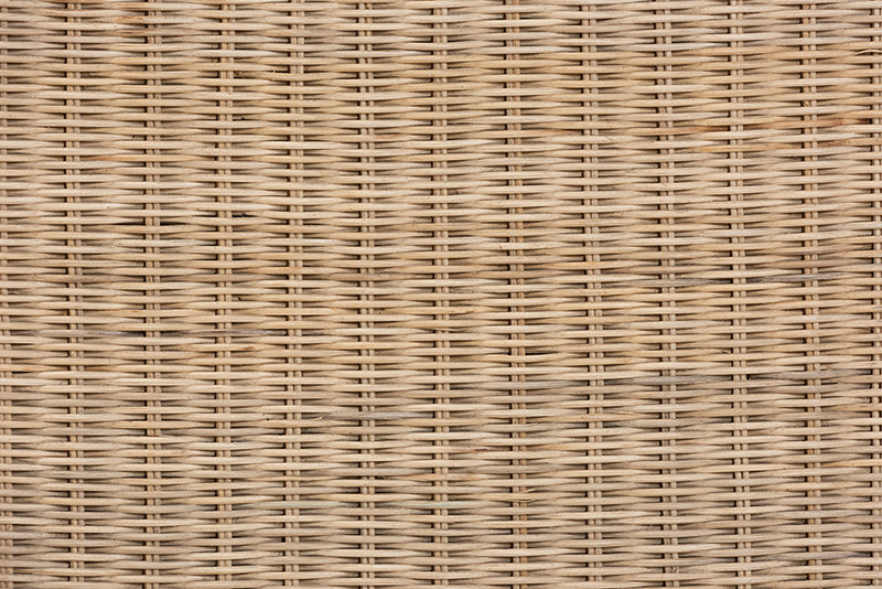 Mona Modern Bohemian Natural Rattan Queen Size Standalone Headboard