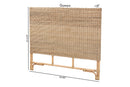 Mona Natural Rattan Queen Size Standalone Headboard Baxton