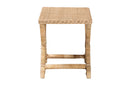 Darcila Natural Rattan And Mahogany Accent Bench Baxton