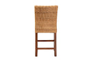 Kylie Natural Rattan and Mahogany Wood Counter Stool Baxton