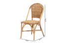 Veneto Natural Rattan Dining Chair Baxton