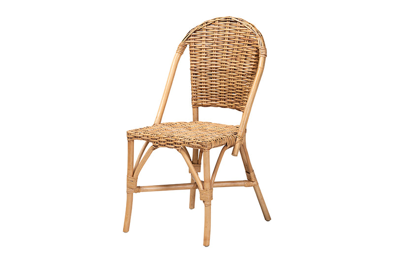 Veneto Modern Bohemian Natural Rattan Dining Chair