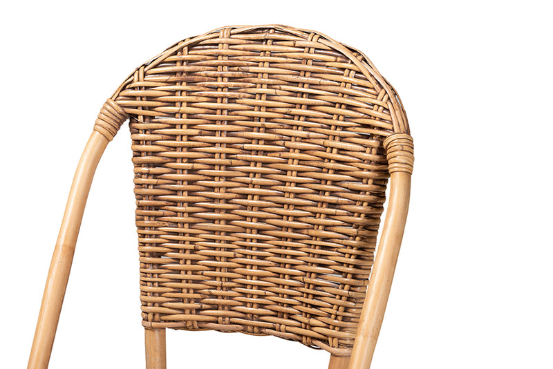 Veneto Modern Bohemian Natural Rattan Dining Chair