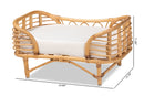 Lenoir Natural Brown Rattan Pet Bed w/Cushion Baxton