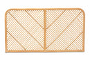 Cordelia Natural Brown Rattan Queen Size Wall-mount Headboard Baxton
