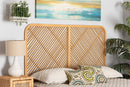 Cordelia Natural Brown Rattan Queen Size Wall-mount Headboard Baxton