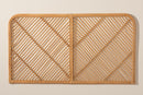 Cordelia Natural Brown Rattan Queen Size Wall-mount Headboard Baxton