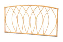 Alaire Natural Brown Rattan Queen Size Wall-mount Headboard Baxton