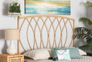 Alaire Natural Brown Rattan Queen Size Wall-mount Headboard Baxton