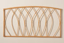 Alaire Natural Brown Rattan Queen Size Wall-mount Headboard Baxton