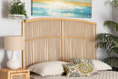 Marcus Natural Brown Rattan Queen Size Wall-mount Headboard Baxton