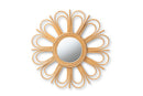 Brette Natural Brown Rattan Accent Wall Mirror Baxton