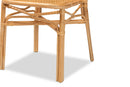 Auden Natural Brown Rattan 2Pc Dining Chair Set Baxton