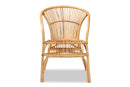 Artemis Natural Brown Rattan Dining Chair Baxton