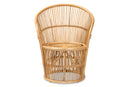 Maclean Natural Brown Rattan Accent Chair Baxton