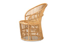 Maclean Natural Brown Rattan Accent Chair Baxton