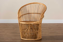 Maclean Natural Brown Rattan Accent Chair Baxton