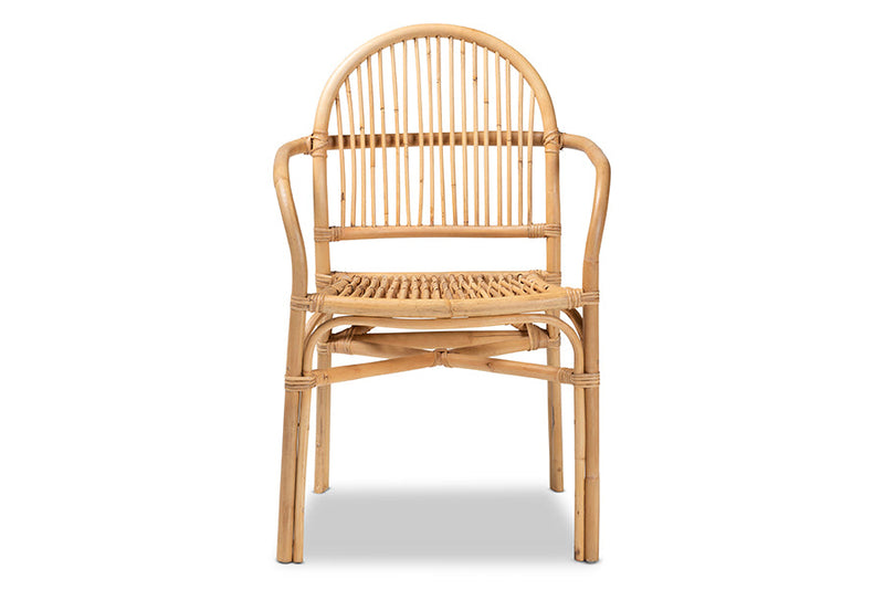 Randolph Natural Brown Rattan Dining Chair Baxton