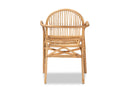Randolph Natural Brown Rattan Dining Chair Baxton