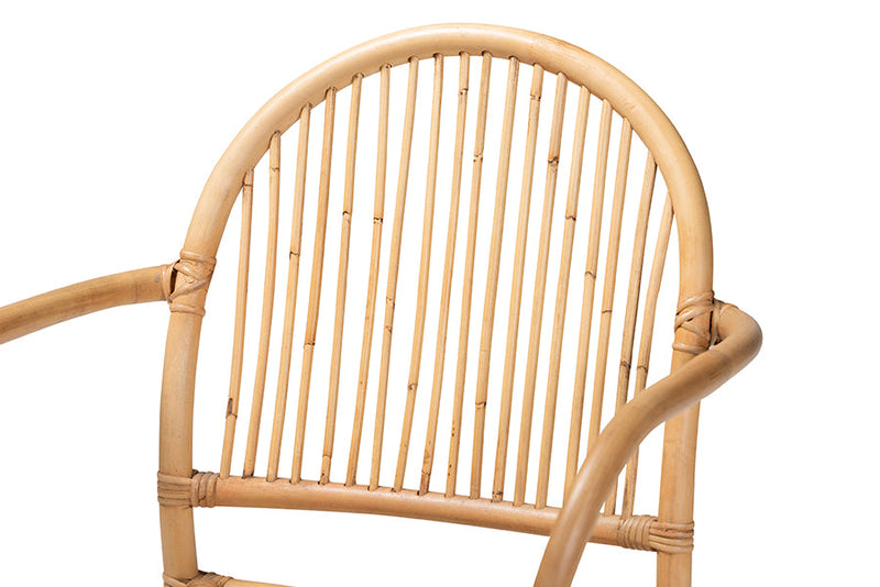 Randolph Natural Brown Rattan Dining Chair Baxton