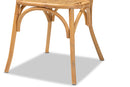 Alida Natural Brown Rattan 2Pc Dining Chair Set Baxton