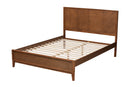Manila Ash Walnut Queen Size Platform Bed Baxton