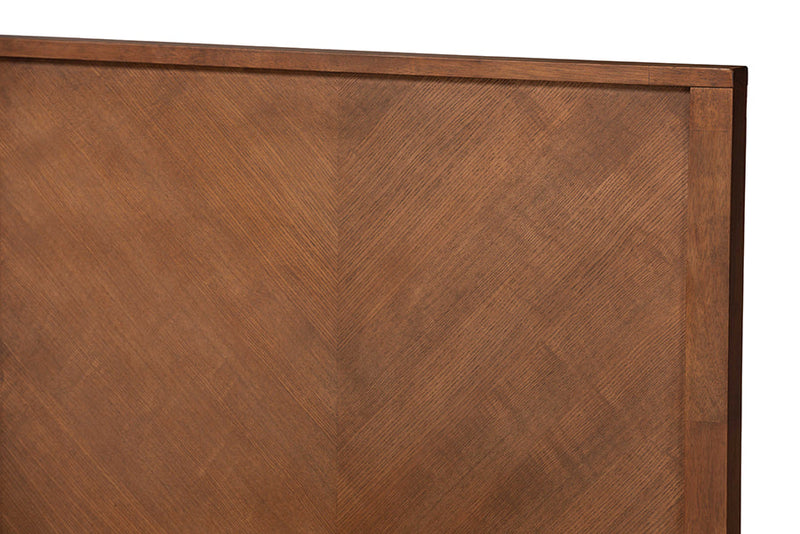 Manila Ash Walnut Queen Size Platform Bed Baxton