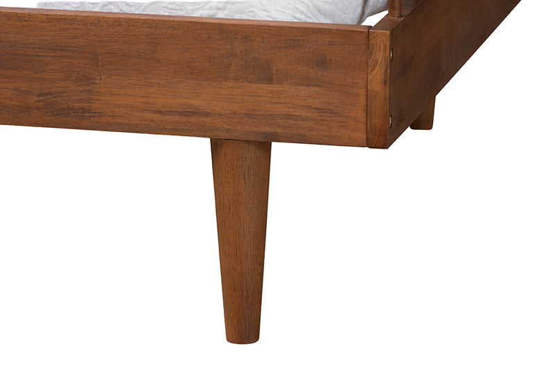 Cassandra Mid-Century Modern Ash Walnut Finished Wood Twin Size Daybed