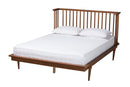 Eri Ash Walnut Queen Size Platform Bed Baxton