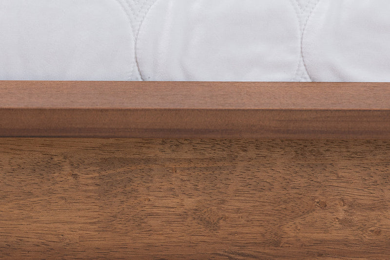 Eri Ash Walnut Queen Size Platform Bed Baxton