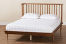 Eri Ash Walnut Queen Size Platform Bed Baxton